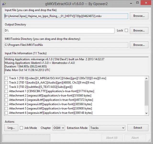Laden Sie das Web-Tool oder die Web-App gMKVExtractGUI . herunter