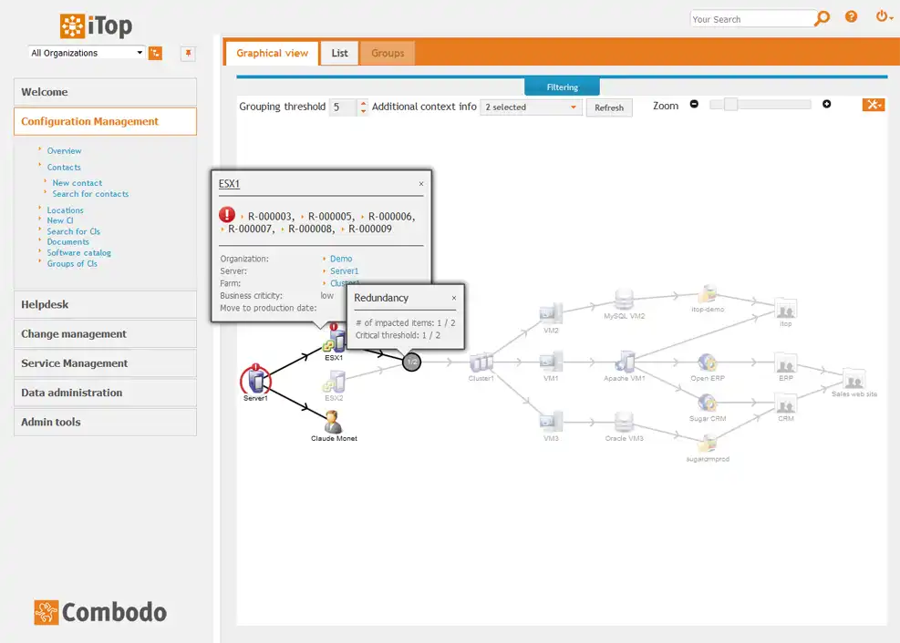 Descargue la herramienta web o la aplicación web itop - ITSM CMDB OpenSource